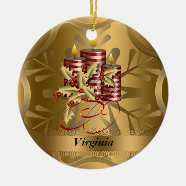 Virginia State Christmas Ornament (Front)