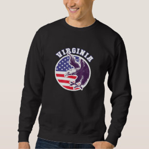 Virginia State Eagle Usa Flag Stars And Stripes Ho Sweatshirt