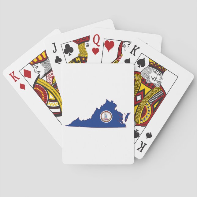 Virginia State Flag and Map Playing Cards (Back)