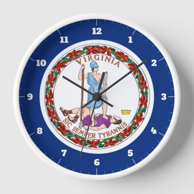 VIRGINIA STATE FLAG CLOCK (Front)
