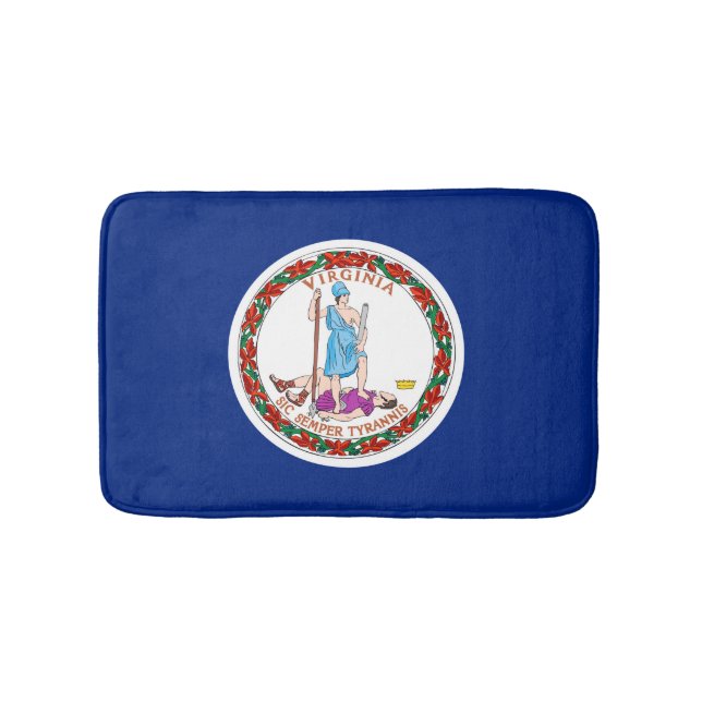 Virginia State Flag Design Bath Mat (Front)
