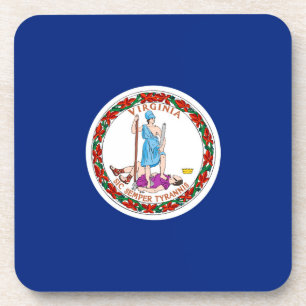 Virginia State Flag Design Coaster