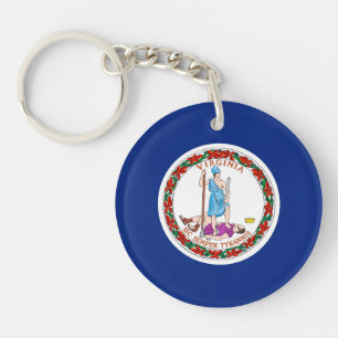Virginia State Flag Design Key Ring