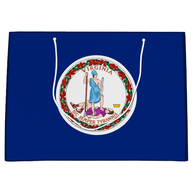 Virginia State Flag Design Large Gift Bag (Front)