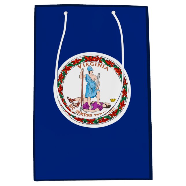 Virginia State Flag Design Medium Gift Bag (Front)