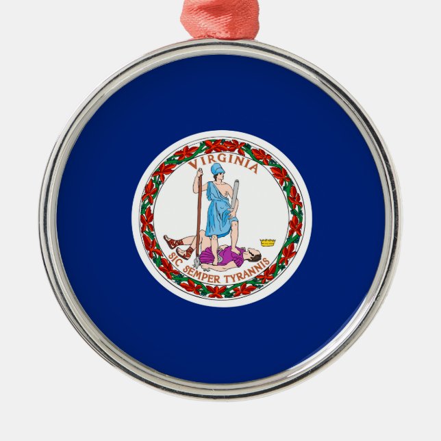 Virginia State Flag Design Metal Ornament (Front)