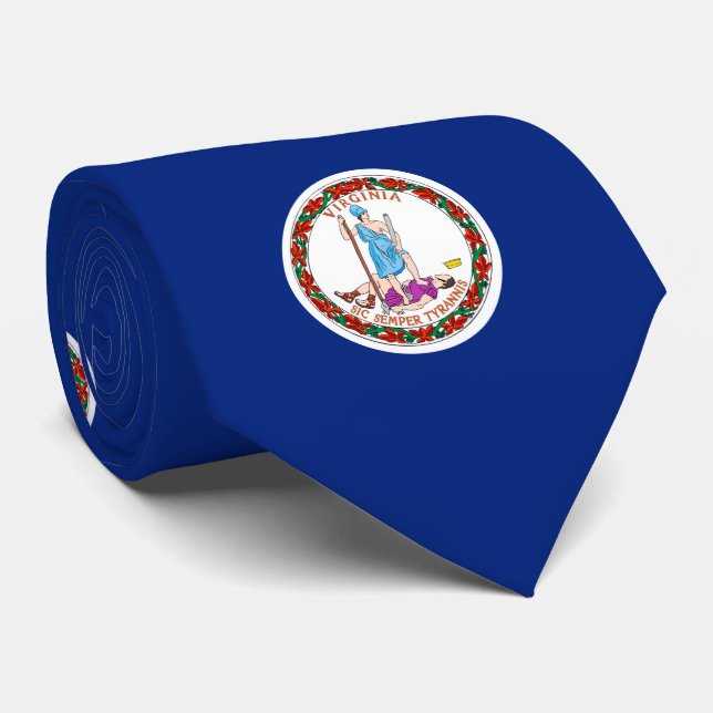 Virginia State Flag Design Tie (Rolled)