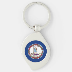 Virginia State Flag Key Ring