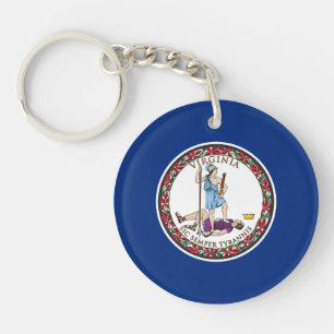 Virginia State Flag Key Ring