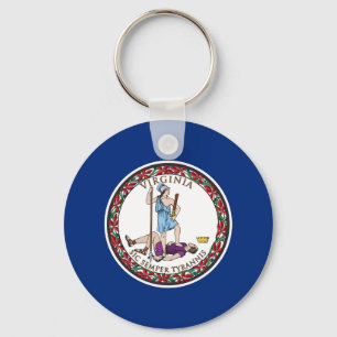Virginia State Flag Key Ring