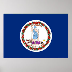 Virginia state flag poster