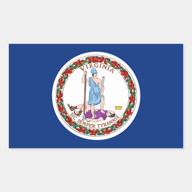 Virginia State flag Rectangular Sticker (Front)