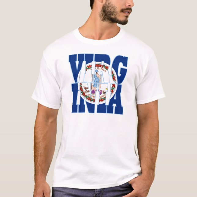 Virginia state flag text T-Shirt (Front)