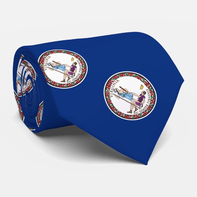 Virginia State Flag Tie (Rolled)