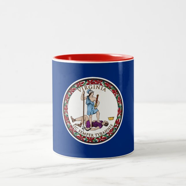 Virginia State Flag Two-Tone Coffee Mug (Center)