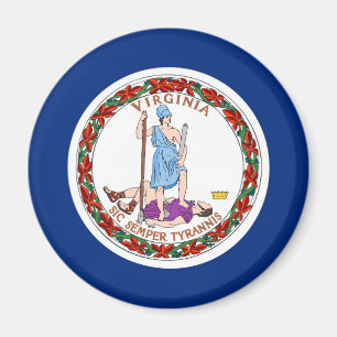 virginia state flag united america republic symbol magnet