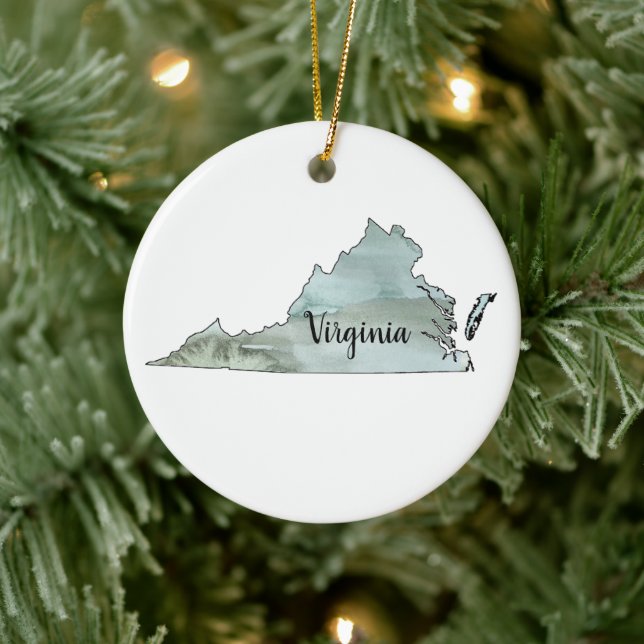 Virginia State Illustration Ornament (Tree)