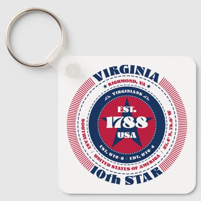Virginia State Keychain (Front)