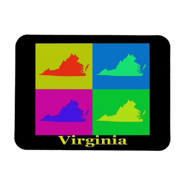 Virginia State Map Magnet (Horizontal)