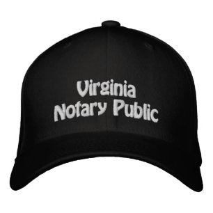 Virginia State Notary Embroidered Baseball Cap