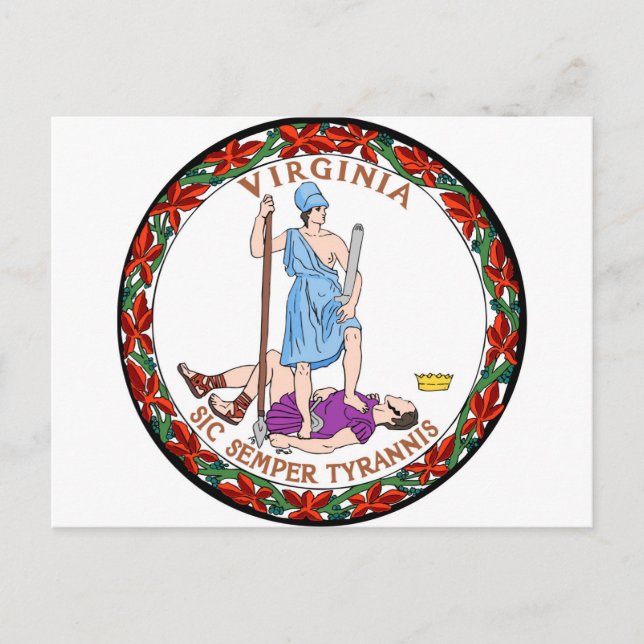 Virginia state seal.jpg postcard (Front)