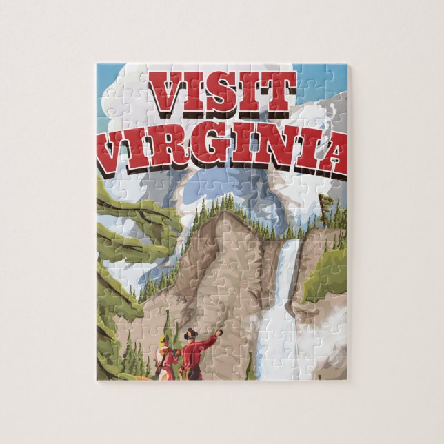 Virginia State vintage travel poster Jigsaw Puzzle (Vertical)