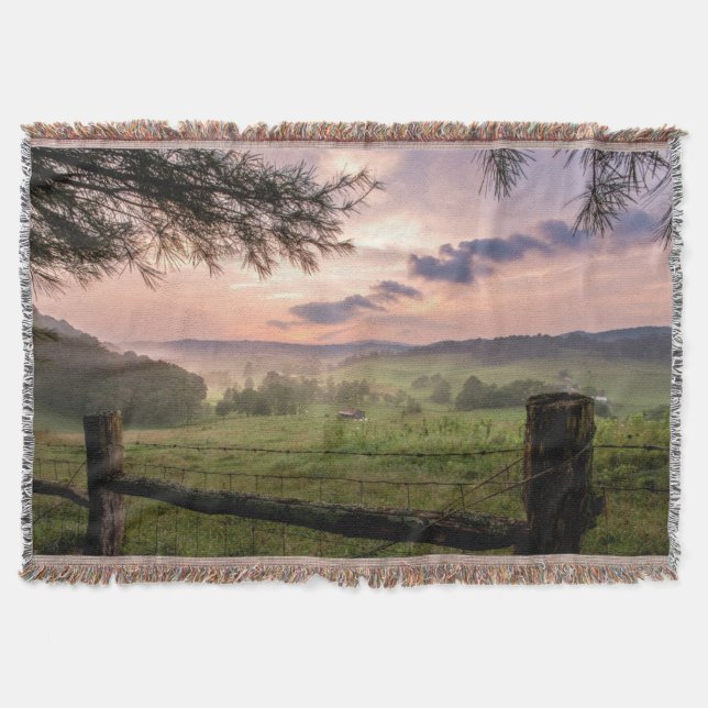 Virginia Sunset Throw Blanket (Front)