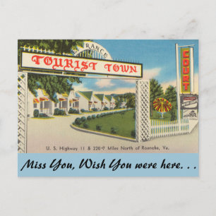Virginia, Tourist Town, Roanoke Postcard