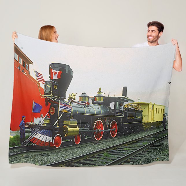 Virginia & Truckee 22 Steam Train Engine Fleece Blanket (In Situ)