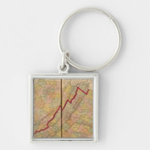 Virginia, West Virginia Key Ring