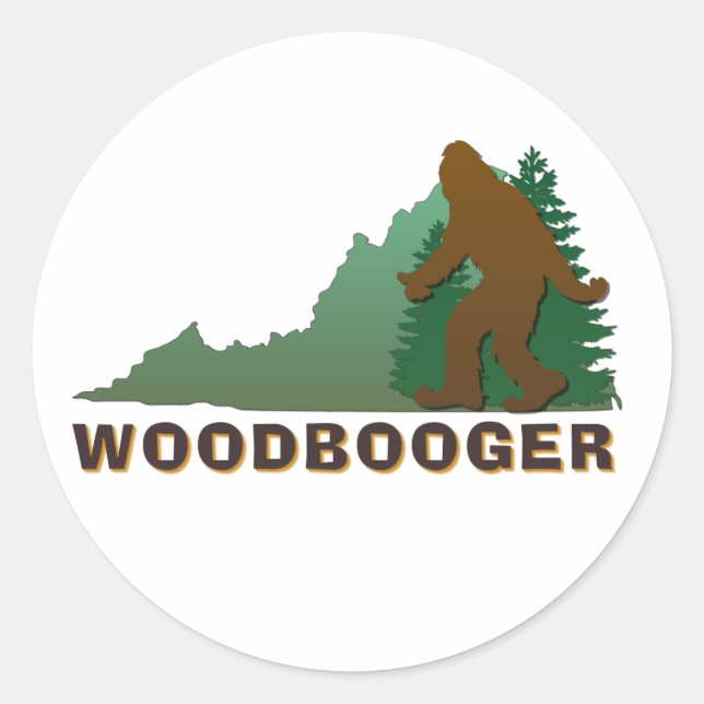 Virginia Woodbooger Classic Round Sticker (Front)