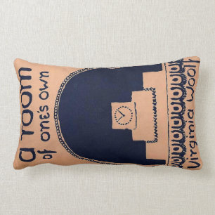 Virginia Woolf  Book Cover A Room of One's Own Lumbar Cushion