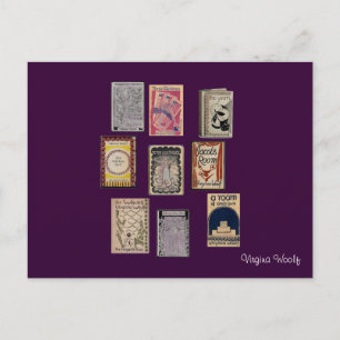 Virginia Woolf Books Postcard