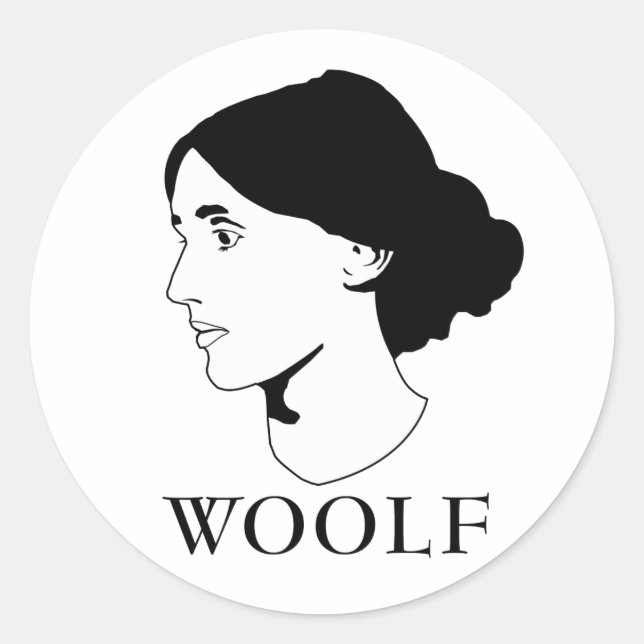 Virginia Woolf Classic Round Sticker (Front)