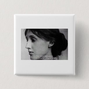 Virginia Woolf "Find Peace" Wisdom Quote Gifts 15 Cm Square Badge