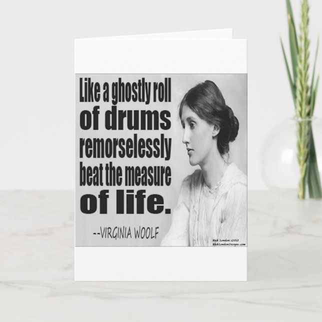 Virginia Woolf Ghostly Roll Quote Card (Front)