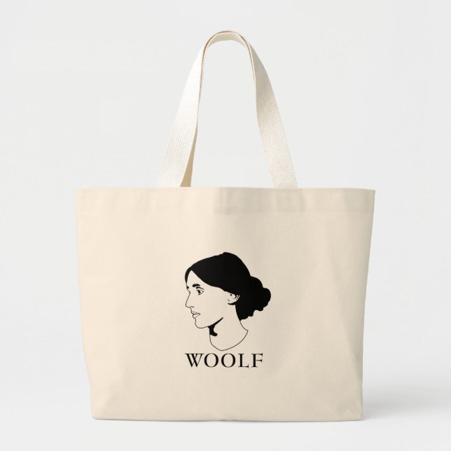 Virginia Woolf Large Tote Bag (Front)