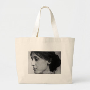 Virginia Woolf "Love Autumn" Love Quote Gifts Large Tote Bag
