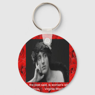 Virginia Woolf & Love Quote Key Ring