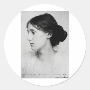 Virginia Woolf "Love Well" Love Quote Mugs & Gifts Classic Round Sticker