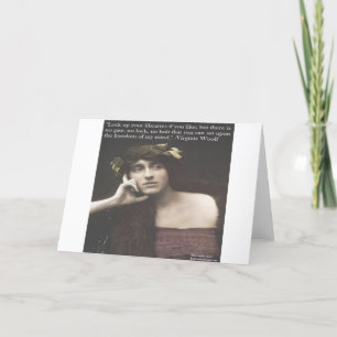 Virginia Woolf Open Mind Quote Card