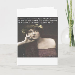 Virginia Woolf Open Mind Quote Card