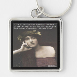 Virginia Woolf Open Mind Quote Key Ring