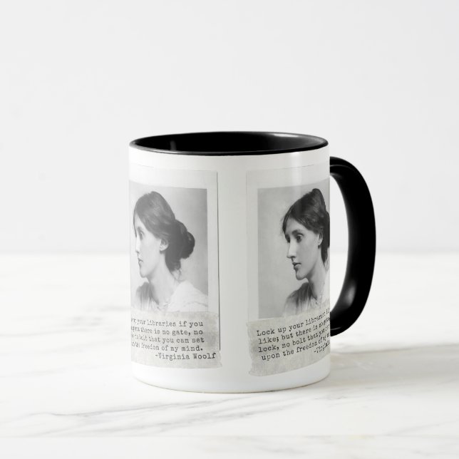 Virginia Woolf Quote - Icons of Women's History Mug (Front Right)