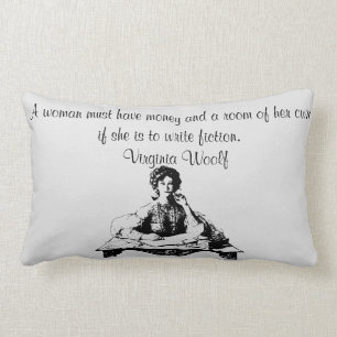 Virginia Woolf Quote Lumbar Cushion