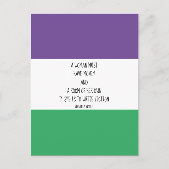 Virginia Woolf Quote Postcard (Front)