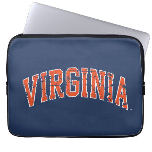 Virginia Wordmark Distressed Laptop Sleeve