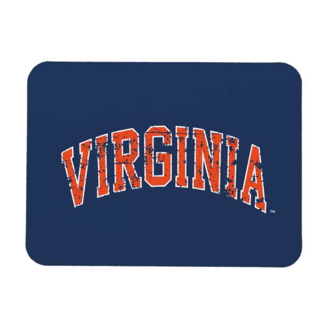 Virginia Wordmark Distressed Magnet (Horizontal)