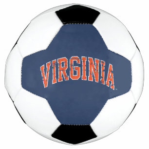 Virginia Wordmark Distressed Soccer Ball