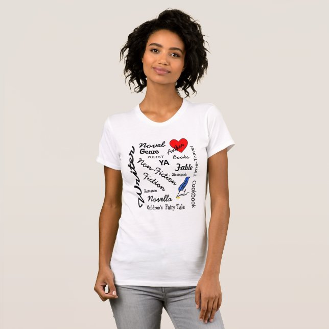 Virginia Wright Writer-Author-Novelist  T-Shirt (Front Full)